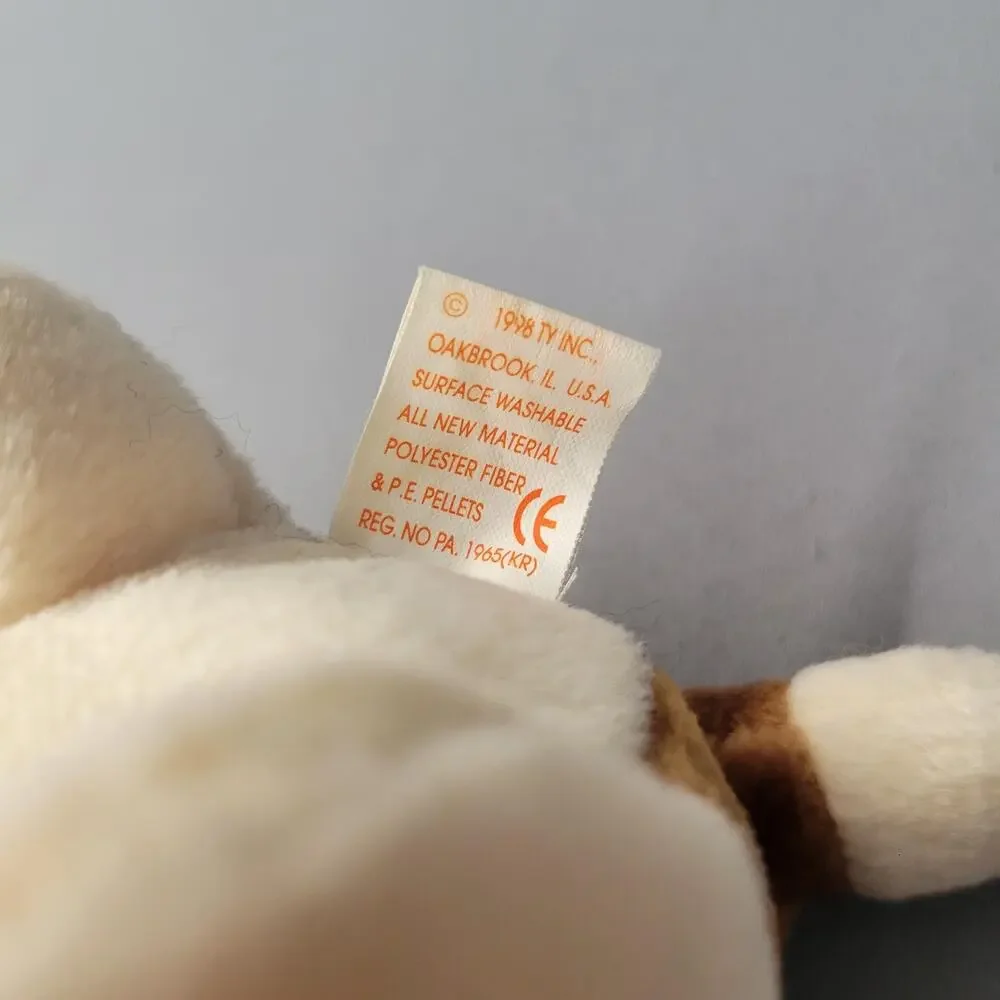 Vintage Ty‎ Beanie Baby Tracker Basset Hound Dog 1997 Plush Toy Tags 90s Gift